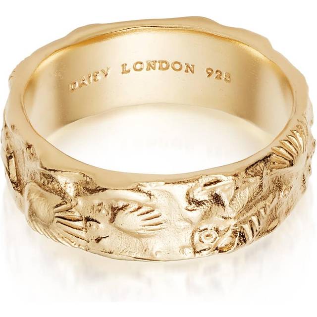 Isla Fossil Band 18ct Gold Plated Ring SSR02_GP / Size M