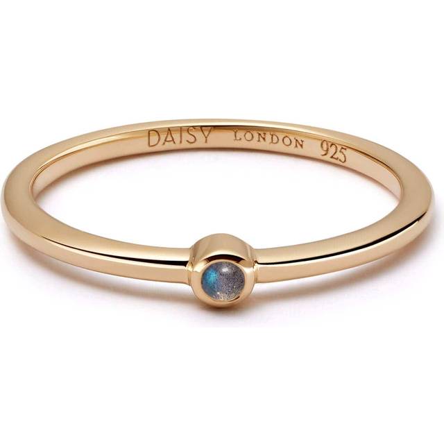 Labradorite Healing Stone 18ct Gold Plated Ring HR1007_GP / Size XL