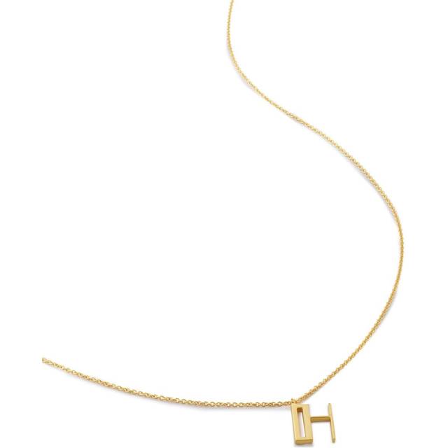 Monica Vinader - alphabet H-pendant necklace - women - Recycled 18kt Gold Vermeil/Recycled Silver - One Size