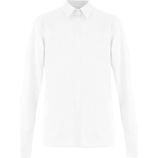 Ferragamo - long-sleeve button-up shirt - men - Cotton/Spandex/Elastane - S - White