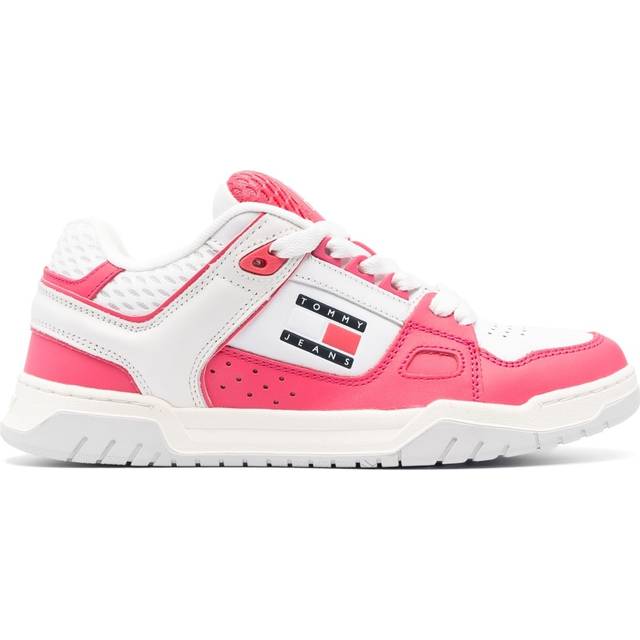 Tommy Jeans - two-tone panelled sneakers - women - Leather - 38 - Pink