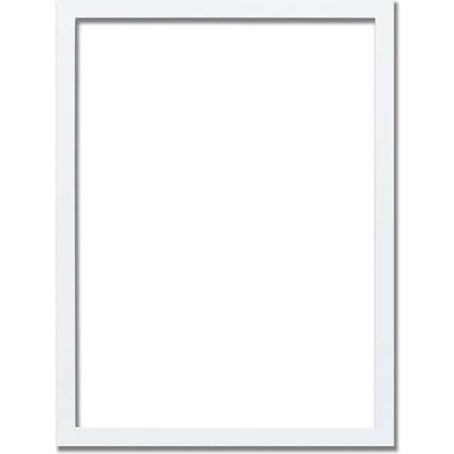 (White, 16x16 Inch) Thin Matt Picture Photo Frames, Flat Profile Art Poster Frames Black, White, Walnut & Grey Thin Photo Frames