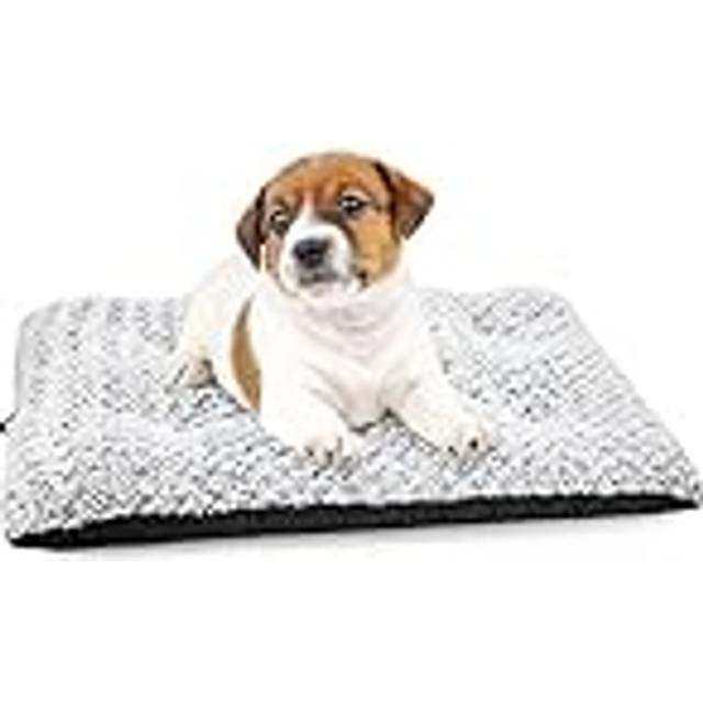 Dog Bed Kennel Pad Washable Anti-Slip Crate Mat for Small Dogs and Cats (24-inch)