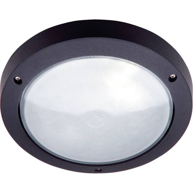 Opus Wall Bulkhead E27 Opal Black 270mm Screw Garden Outdoor Weatherproof Lights
