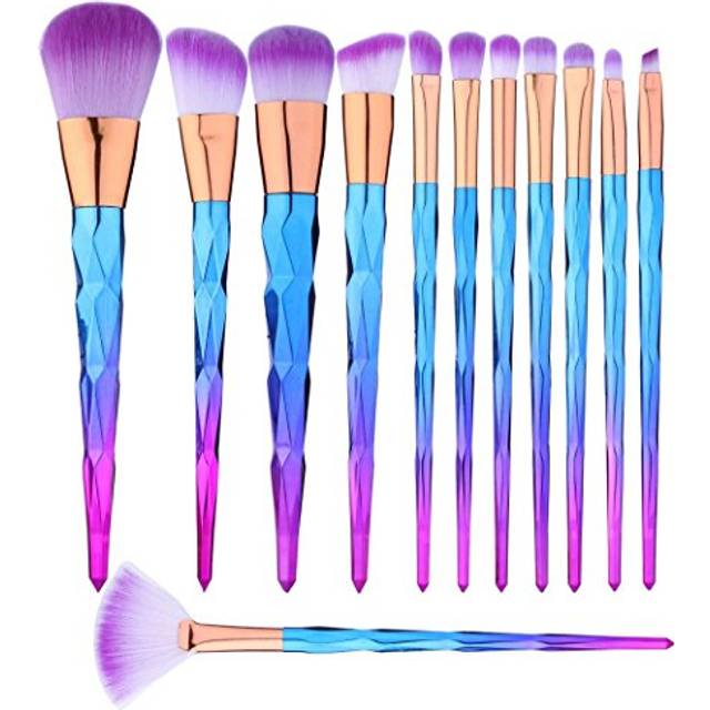 12 Pcs Makeup Brushes Set Premium Foundation Blending Blush Concealer Eye Face Lip Brushes for Powder Liquid Cream Complete Makeup Brushes K