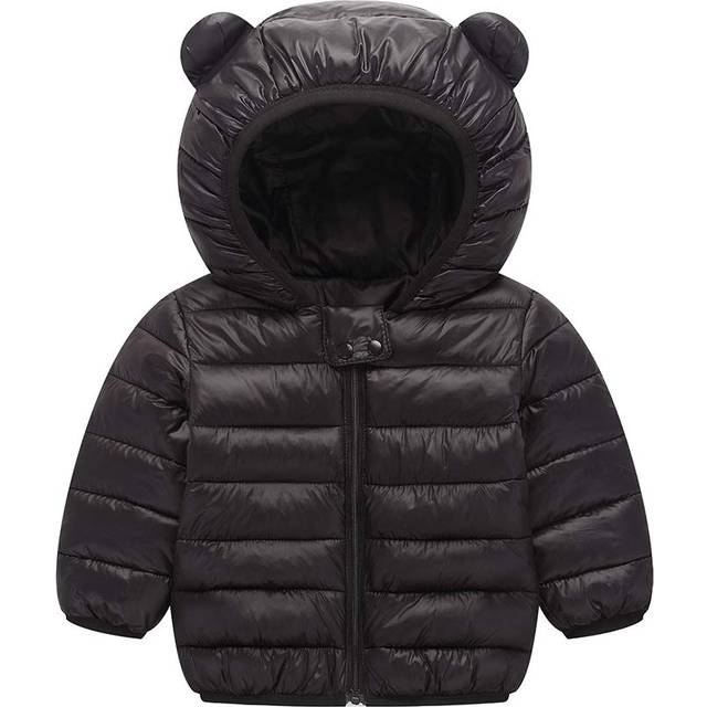 Winter Down Coats for Kids Baby Boys Girls Light Puffer Padded Jacket Bear Hoods Infant Outerwear