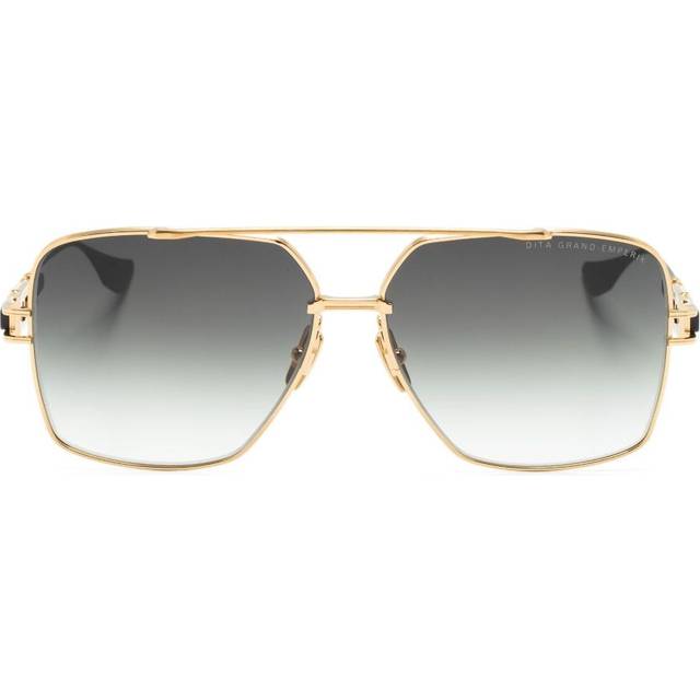Dita Eyewear - logo-print square-frame sunglasses - unisex - Metal - One Size - Gold