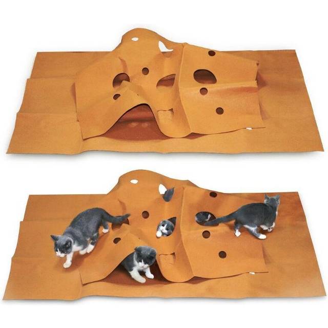 Cat Playing Mat Pet Activity Play Mats Collapsible Pets Rug Scratch Resistant Cat Litter Mat Training Mat Toys Mat
