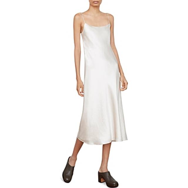 Slip Satin Midi Dress - CHAMPAGNE - Medium