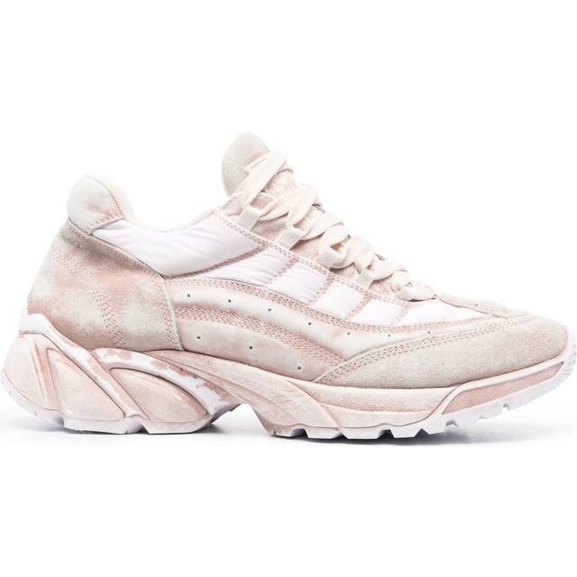 MM6 Maison Margiela - panelled low-top sneakers - women - Suede - 37 - Pink