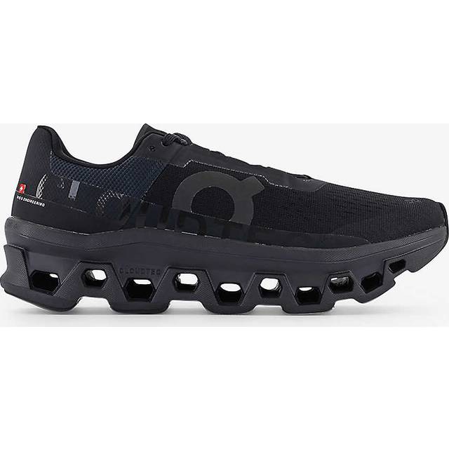 On-running Mens Black Cloudmonster Cushioned Chunky-soled Mesh Low-top Trainers 11.5 - BLACK BLACK