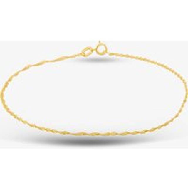 9ct Yellow Gold 9 Inch Twist Curb Chain Anklet 1.23.0464