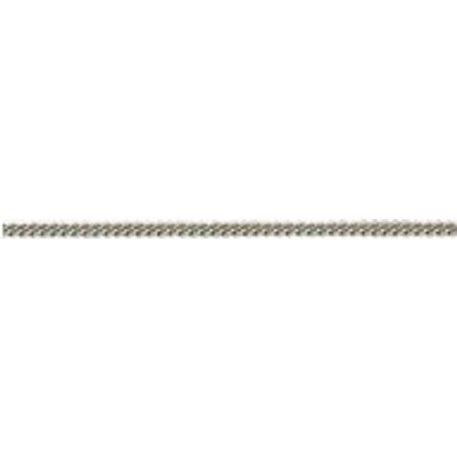 9ct White Gold 20inch Filed Curb Necklace W12FC20
