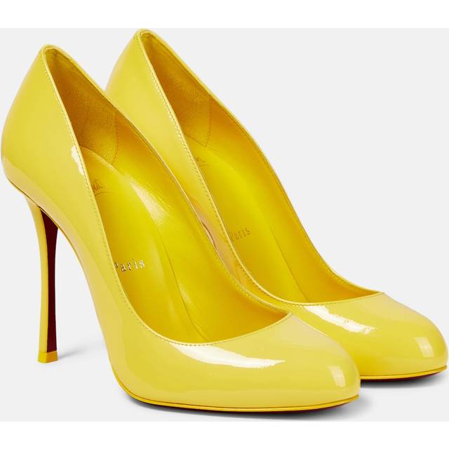 Christian Louboutin Dolly patent leather pumps - yellow (UK 1)