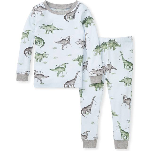 Burt's Bees Baby baby boys Pajamas  Tee Pant 2-piece Pj Set  100% Organic Cotton and Toddler Pajama Bottoms  Happy Herbivores  5T US