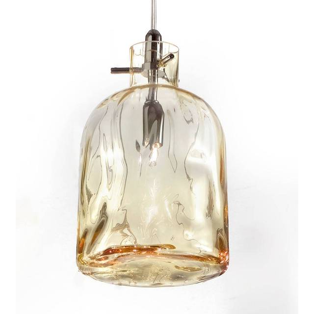 Bossa Nova 1 - Light Jar Pendant - Amber (150cm H x 15cm W x 15cm D)
