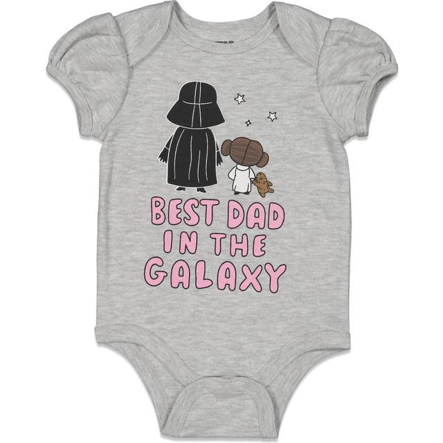 STAR WARS Newborn Baby Girls Short Sleeve Baby Bodysuit Gray Newborn