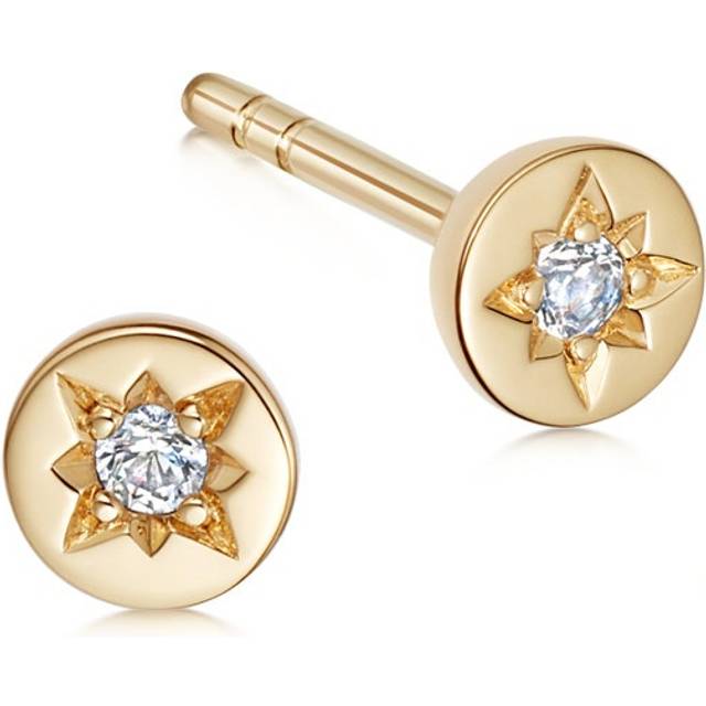 Astley Clarke Celestial White Sapphire Round Stud Earrings