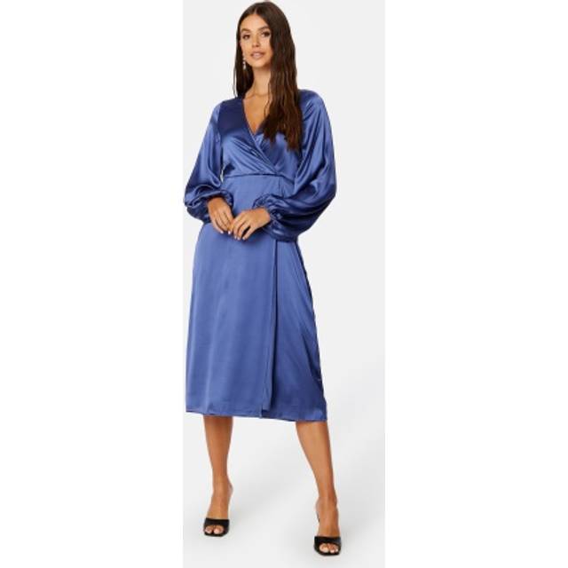 Bubbleroom Occasion Misha Satin Dress Dusty blue 46