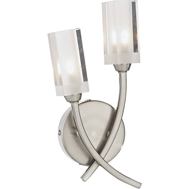 Dar Lighting Group Dar MOR0946 Morgan Double Wall Bracket Sat Chrome