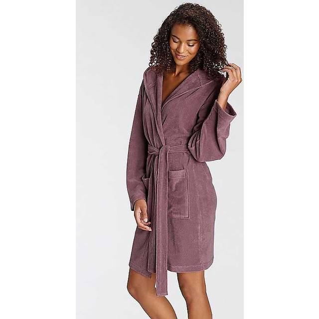Vivance Dreams Short Hooded Bathrobe - Mauve