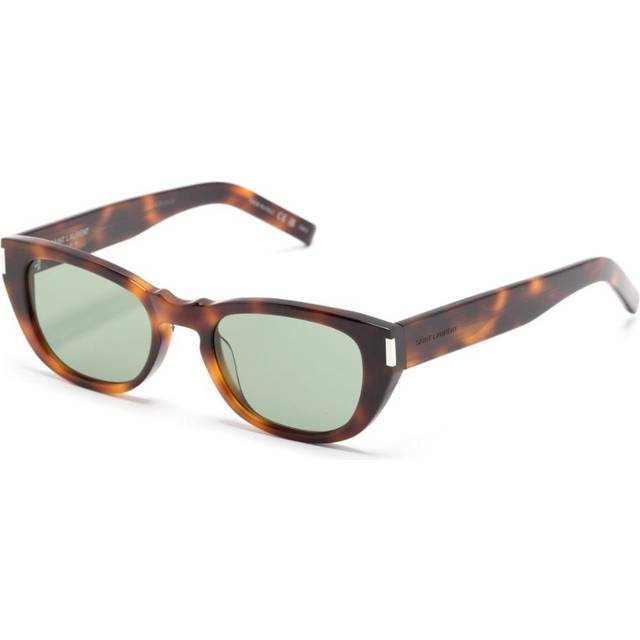 Saint Laurent Eyewear - tortoiseshell-effect square sunglasses - men - Acetate/Acrylic - One Size - Brown