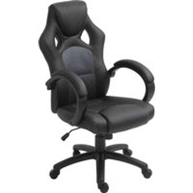 Vinsetto High-back Office Chair Faux Leather Swivel Computer Desk Chair For Home Office With Wheels Armrests Black