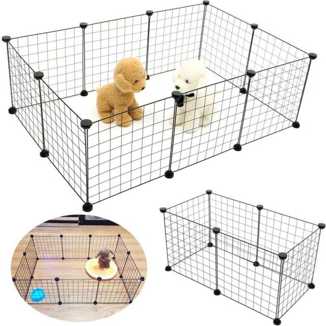 (10pcs) 6/10 Panels Foldable Pet Puppy Playpen Crate Fence Kennel E*ercise Animal Cage Ped Bed