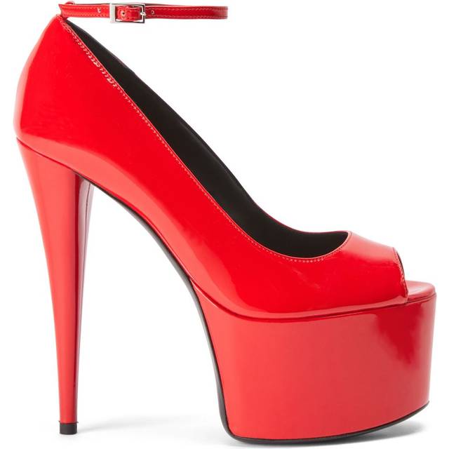 Giuseppe Zanotti - Aida 150mm patent-finish pumps - women - Polyurethane/Leather - 39 - Red