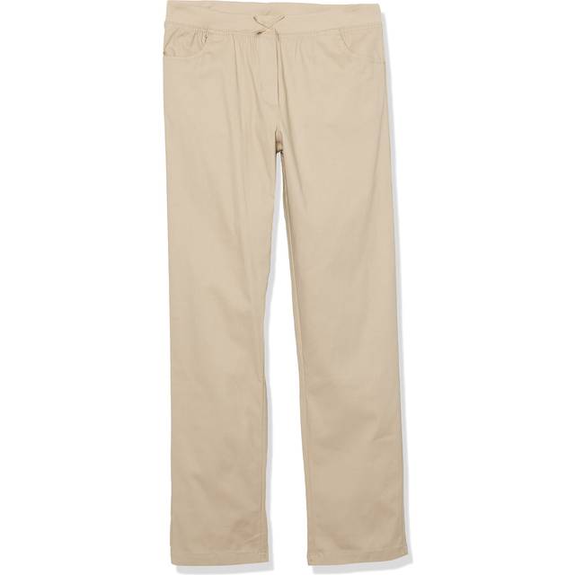 Nautica Girls' School Uniform Twill Skinny Pants  Comfortable Stretch Material  Wrinkle & Fade Resistant  Khaki Pull-On  20 Plus