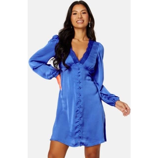 BUBBLEROOM Lucinda satin dress Blue 46