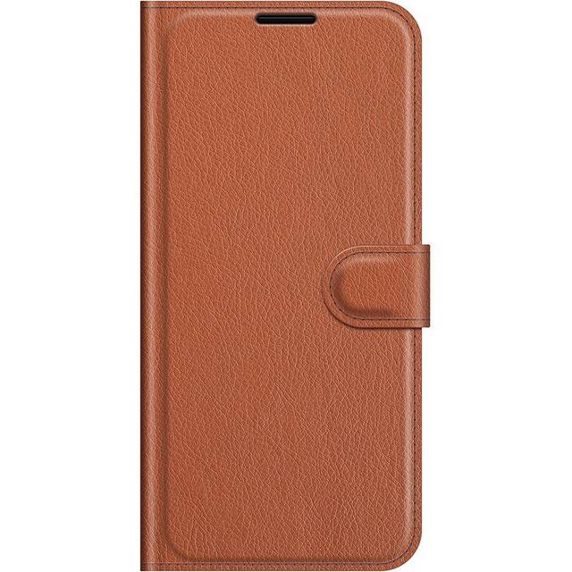 Huawei P50 Pro Litchi PU Läder Fodral - Brun