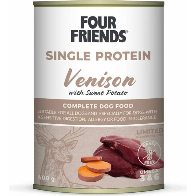Single Protein Venison & Sweet Potato Våtfoder för hund - 6 st x 400 g