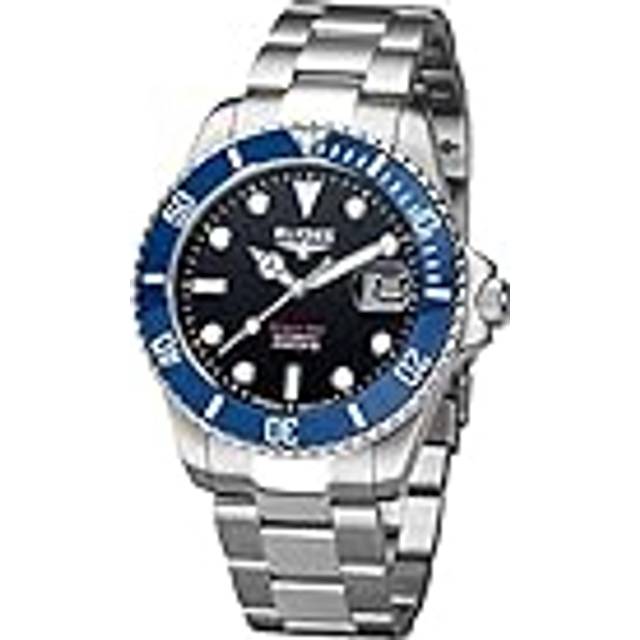 Elysee Herrklocka Ocean PRO keramik 40 mm 20 ATM herr lysande visare och index, datumvisning 80581, 80582, 80583, 80584, 80585, 80586, 80588, 80589, Silverblå, Armband
