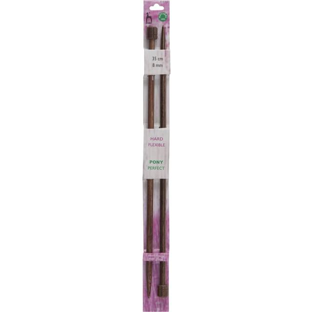 Pony Perfect 35cm Wooden Knitting Needles - 8.00mm (P41917)