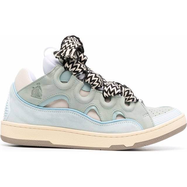 Lanvin - Curb low-top sneakers - men - Calf Leather/Polyester/Polyester/Spandex/Elastane/Rubber - 45 - Blue