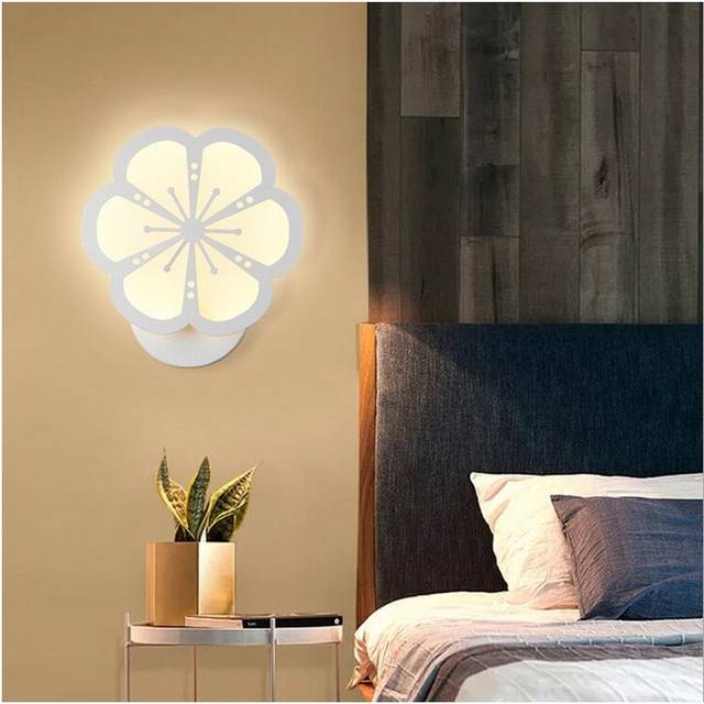 2PCS Creative Flower Wall Lamp Modern Acrylic Wall Light Led Wall Light Indoor Wall Sconce Warm White Minimalist Wall Lamp
