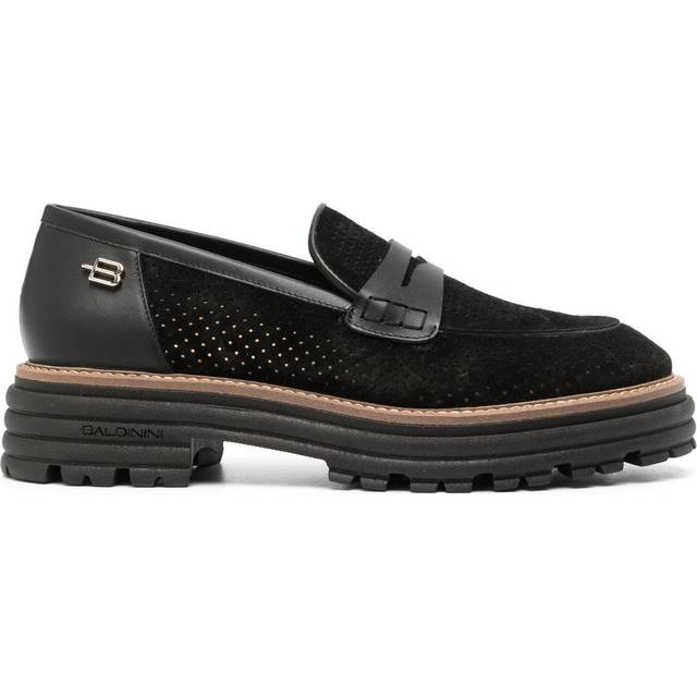 Baldinini - bead-detail suede loafers - women - Leather - 36 - Black