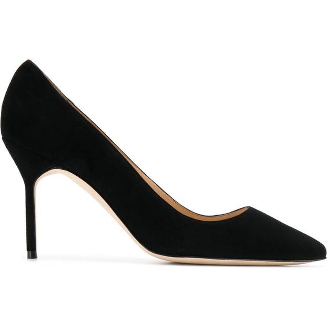 Manolo Blahnik - BB 90mm pointed pumps - women - Suede - 38 1/2 - Black