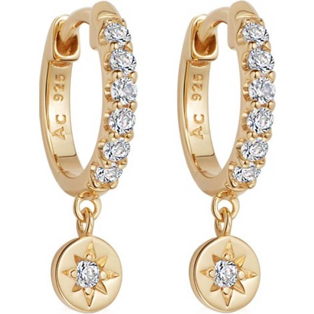 Astley Clarke Celestial White Sapphire Drop Hoop Earrings