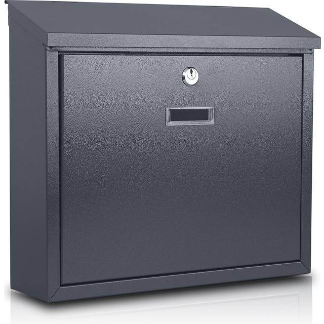 xydled Mail Boxes with Key Lock Locking Mailbox Wall Mounted  Large Capacity  Galvanized Steel Cover Metal Postbox for House  14 X 12.5 X 4.25 Inch  G