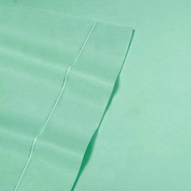 "Cathay Home Hotel Luxury Wrinkle & Fade Resistant Double Brushed Ultra Soft Microfiber 1-Piece Single Flat Sheet - Sea Foam  Queen (90"""""""" x 102"""""""")"