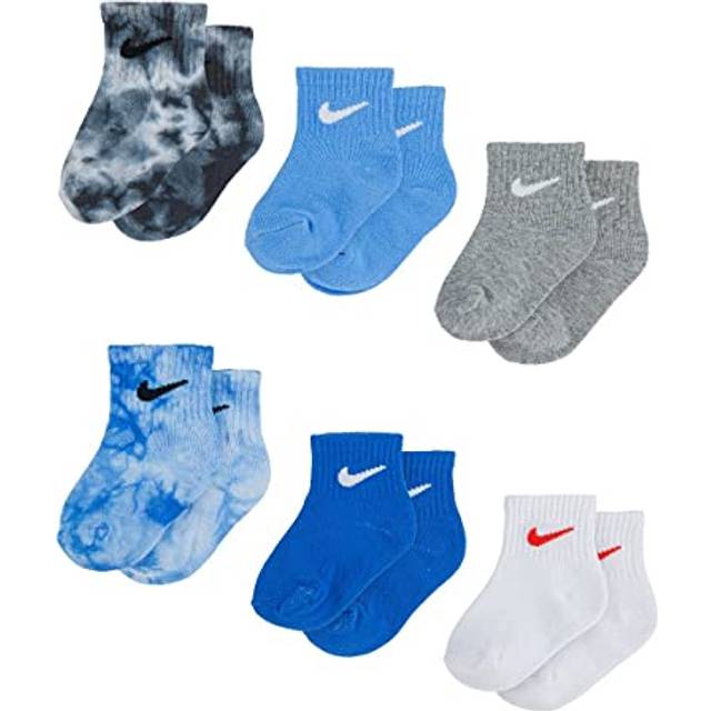 Nike Baby Toddler Socks Grey  Green  Black  6 Pairs  Size 12-24 Months