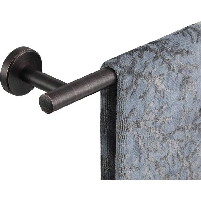 JQK Oil Rubbed Bronze Towel Bar, 12 Inch 304 Stainless Steel Thicken 08mm Towel Rack Bathroom, Towel Holder Wall Mount, Total Length 15 Inch, TB110L1