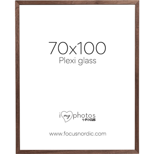 Soul veneer, plexiglas fotoram, Walnut - 70x100 cm