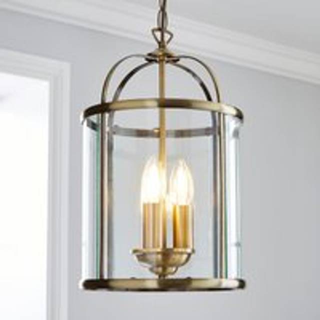 Hurricane 3 Light Pendant Light - Antique Brass