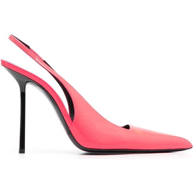 Saint Laurent - Kiss 105 slingback pumps - women - Calf Leather/Calf Leather/Patent Calf Leather - 38 - Pink