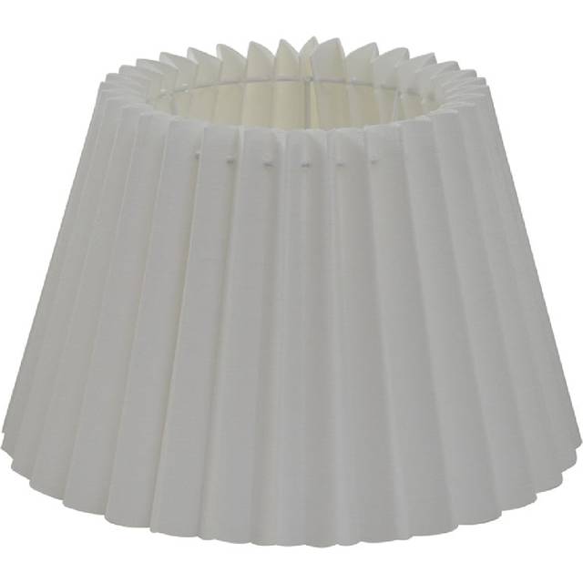 Carolin plisserad skärmar rund vit (21cm)