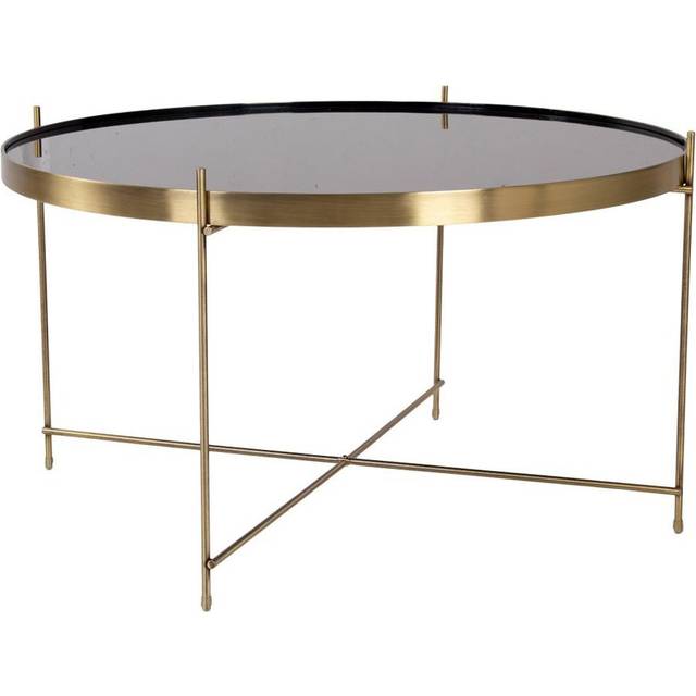 Veo soffbord 70x40 cm mässingsfärgat stål, glas.