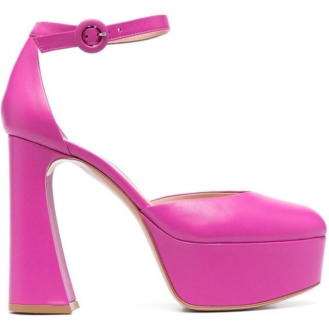 Gianvito Rossi - Holly D'Orsay platform pumps - women - Calf Leather/Calf Leather/Calf Leather - 39 - Pink